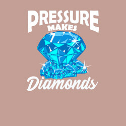 Свитшот хлопковый мужской Pressure makes diamonds, цвет: пыльно-розовый — фото 2