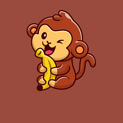 Свитшот хлопковый мужской Monkey banana, цвет: кирпичный — фото 2