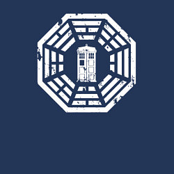 Свитшот хлопковый мужской Тардис дхарма, цвет: тёмно-синий — фото 2