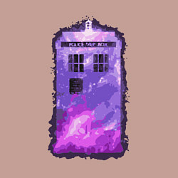 Свитшот хлопковый мужской Violet tardis, цвет: пыльно-розовый — фото 2