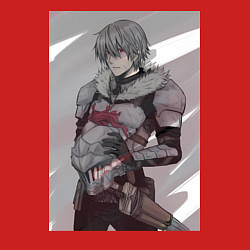 Свитшот хлопковый мужской Убийца гоблинов воин рыцарь, цвет: красный — фото 2