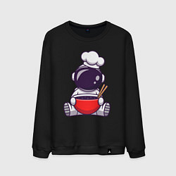 Свитшот хлопковый мужской Космический суп, цвет: черный
