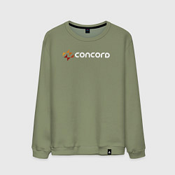 Свитшот хлопковый мужской Concord logo game, цвет: авокадо