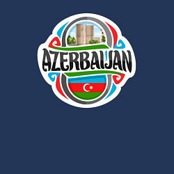 Свитшот хлопковый мужской Azerbaijan, цвет: тёмно-синий — фото 2