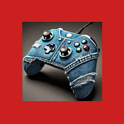 Свитшот хлопковый мужской Джинсовый геймпад для видеоигр, цвет: красный — фото 2