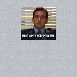 Свитшот хлопковый мужской More money, more problems - the office, цвет: меланж — фото 2