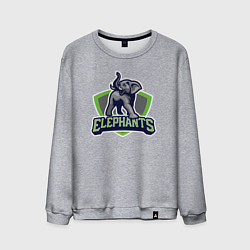 Свитшот хлопковый мужской Elephants, цвет: меланж