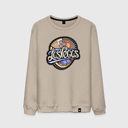 Свитшот хлопковый мужской Casino Las Vegas, цвет: миндальный