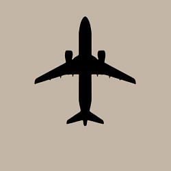 Свитшот хлопковый мужской Черный облик самолета SJ-100, цвет: миндальный — фото 2