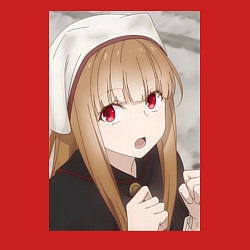 Свитшот хлопковый мужской Волчица и пряности Холо монашка, цвет: красный — фото 2