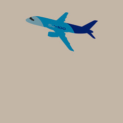 Свитшот хлопковый мужской Superjet-100 синий, цвет: миндальный — фото 2