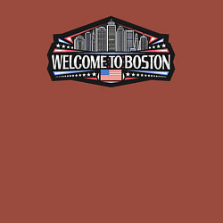 Свитшот хлопковый мужской Добро пожаловать в Бостон, цвет: кирпичный — фото 2