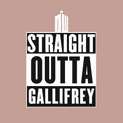Свитшот хлопковый мужской Straight outta gallifrey, цвет: пыльно-розовый — фото 2