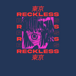 Свитшот хлопковый мужской Reckless, цвет: тёмно-синий — фото 2