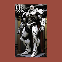 Свитшот хлопковый мужской Ленин киборг - нейросеть, цвет: кирпичный — фото 2