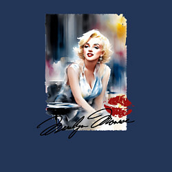 Свитшот хлопковый мужской Мэрилин Монро - звезда, цвет: тёмно-синий — фото 2