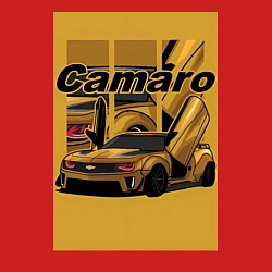 Свитшот хлопковый мужской Chevrolet Camaro авто, цвет: красный — фото 2