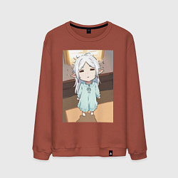 Свитшот хлопковый мужской Фрирен ребенок, цвет: кирпичный