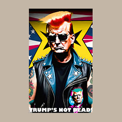 Свитшот хлопковый мужской Trumps not dead - ai punk art, цвет: миндальный — фото 2