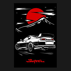 Свитшот хлопковый мужской Toyota Supra jdm гоночный, цвет: черный — фото 2