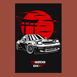 Свитшот хлопковый мужской Mazda rx-7 jdm style, цвет: кирпичный — фото 2