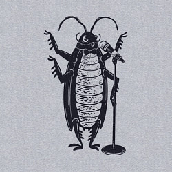 Свитшот хлопковый мужской Тараканчик певец, цвет: меланж — фото 2