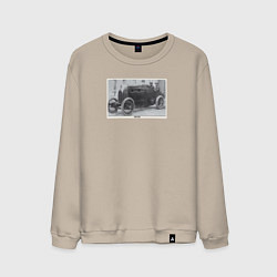 Свитшот хлопковый мужской Retro car Fiat S76, цвет: миндальный