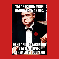 Свитшот хлопковый мужской Бухгалтерия крестный отец, цвет: красный — фото 2
