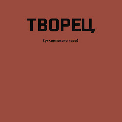 Свитшот хлопковый мужской Надпись творец, цвет: кирпичный — фото 2