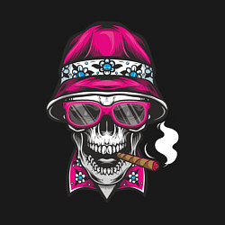 Свитшот хлопковый мужской Череп в панаме, цвет: черный — фото 2