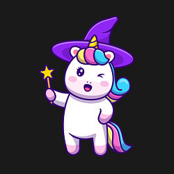 Свитшот хлопковый мужской Фея единорожка, цвет: черный — фото 2