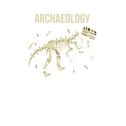 Свитшот хлопковый мужской Раскопки динозавра - археология, цвет: белый — фото 2