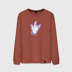 Свитшот хлопковый мужской BTS Army Cool, цвет: кирпичный