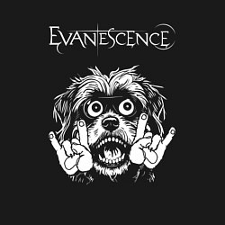 Свитшот хлопковый мужской Evanescence rock dog, цвет: черный — фото 2