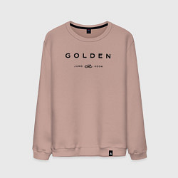 Свитшот хлопковый мужской BTS Golden, цвет: пыльно-розовый