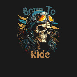 Свитшот хлопковый мужской Biker born to ride, цвет: черный — фото 2