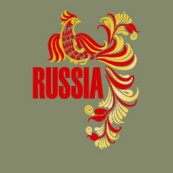 Свитшот хлопковый мужской Russia, цвет: авокадо — фото 2