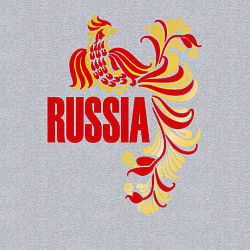 Свитшот хлопковый мужской Russia, цвет: меланж — фото 2