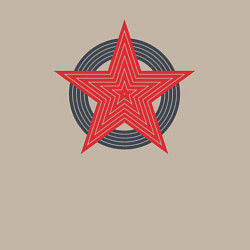 Свитшот хлопковый мужской Red star symbol, цвет: миндальный — фото 2