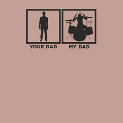 Свитшот хлопковый мужской Отец барабанщик, цвет: пыльно-розовый — фото 2