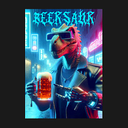 Свитшот хлопковый мужской Cyber cool dude Dino - ai art fantasy, цвет: черный — фото 2