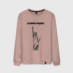 Свитшот хлопковый мужской Сказочная злодейка сша, цвет: пыльно-розовый