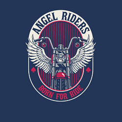 Свитшот хлопковый мужской Angel riders born for ride, цвет: тёмно-синий — фото 2