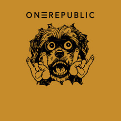 Свитшот хлопковый мужской OneRepublic - rock dog, цвет: горчичный — фото 2