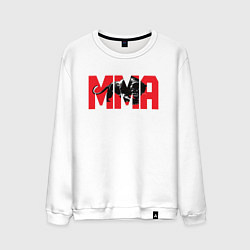 Свитшот хлопковый мужской MMA пантера, цвет: белый