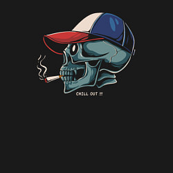 Свитшот хлопковый мужской Chill out skull, цвет: черный — фото 2