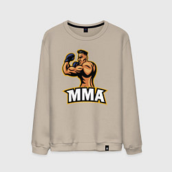 Свитшот хлопковый мужской Fighter MMA, цвет: миндальный