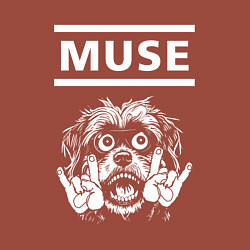 Свитшот хлопковый мужской Muse rock dog, цвет: кирпичный — фото 2