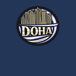 Свитшот хлопковый мужской Катар - Доха, цвет: тёмно-синий — фото 2