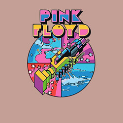 Свитшот хлопковый мужской Pink Floyd band rock, цвет: пыльно-розовый — фото 2